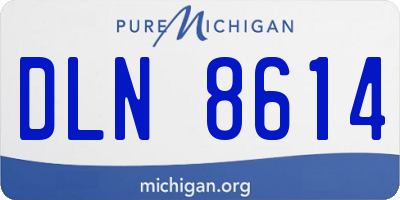 MI license plate DLN8614
