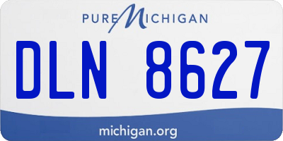 MI license plate DLN8627