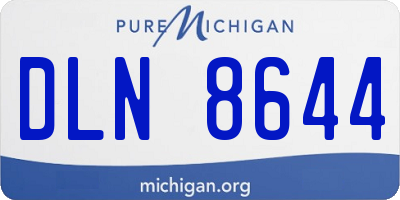 MI license plate DLN8644