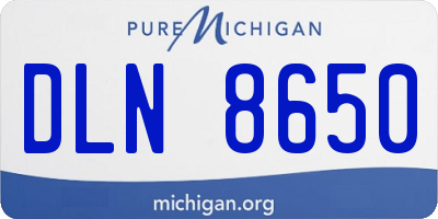 MI license plate DLN8650