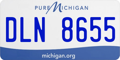 MI license plate DLN8655