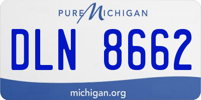 MI license plate DLN8662