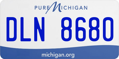 MI license plate DLN8680