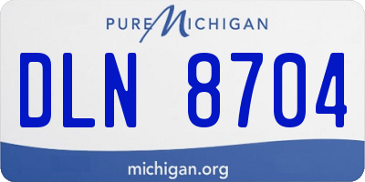 MI license plate DLN8704