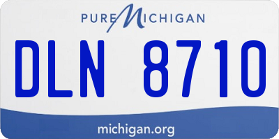 MI license plate DLN8710
