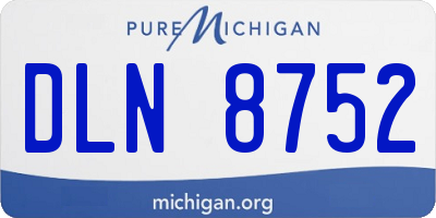 MI license plate DLN8752