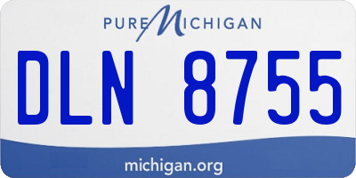 MI license plate DLN8755