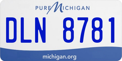 MI license plate DLN8781