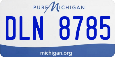 MI license plate DLN8785