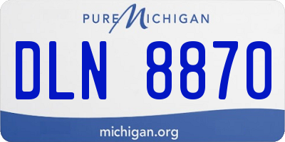 MI license plate DLN8870