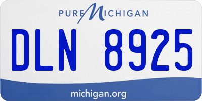 MI license plate DLN8925