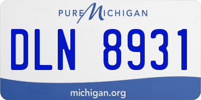 MI license plate DLN8931