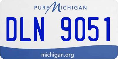 MI license plate DLN9051