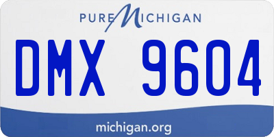 MI license plate DMX9604