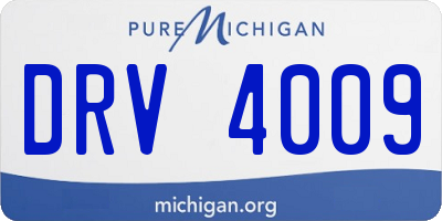 MI license plate DRV4009