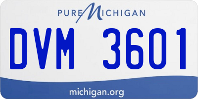 MI license plate DVM3601