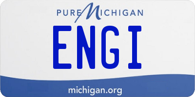 MI license plate ENGI