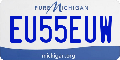 MI license plate EU55EUW