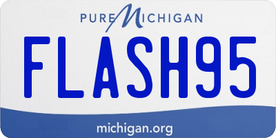 MI license plate FLASH95