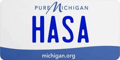 MI license plate HASA