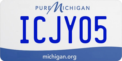 MI license plate ICJYO5