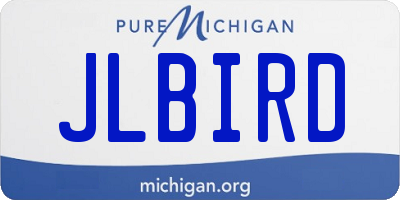 MI license plate JLBIRD