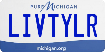 MI license plate LIVTYLR