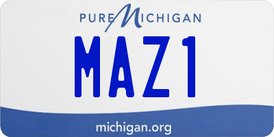 MI license plate MAZ1