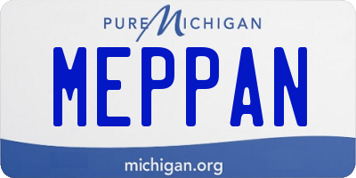 MI license plate MEPPAN