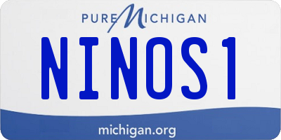 MI license plate NINOS1