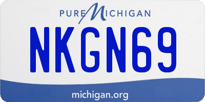 MI license plate NKGN69