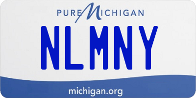 MI license plate NLMNY