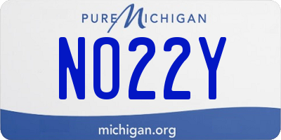 MI license plate NO22Y