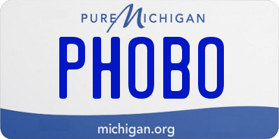 MI license plate PHOBO