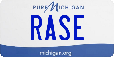 MI license plate RASE