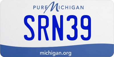 MI license plate SRN39