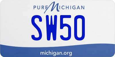 MI license plate SW50