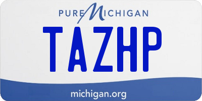 MI license plate TAZHP