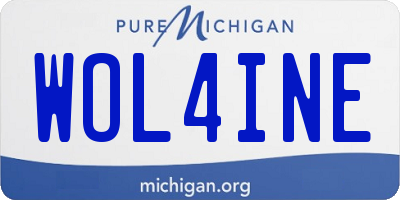 MI license plate WOL4INE