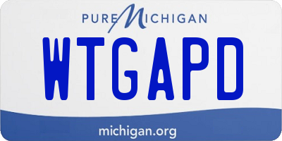 MI license plate WTGAPD