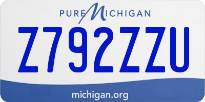 MI license plate Z792ZZU