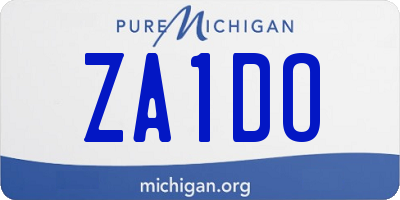 MI license plate ZA1DO