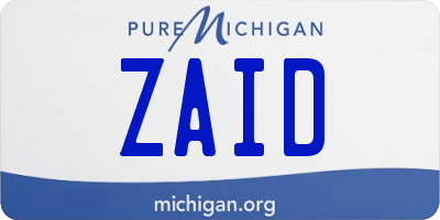 MI license plate ZAID