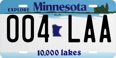 MN license plate 004LAA