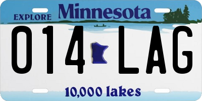 MN license plate 014LAG
