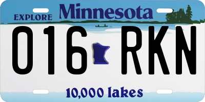 MN license plate 016RKN