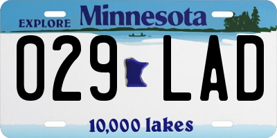 MN license plate 029LAD