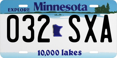 MN license plate 032SXA