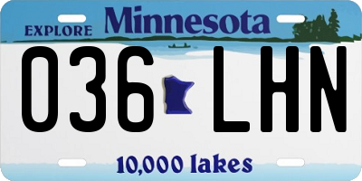 MN license plate 036LHN