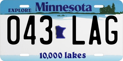 MN license plate 043LAG